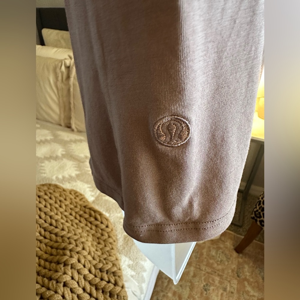 EUC Lululemon Cotton Shoulder-Twist T-Shirt, M, Taupetastic - Picture 5 of 6